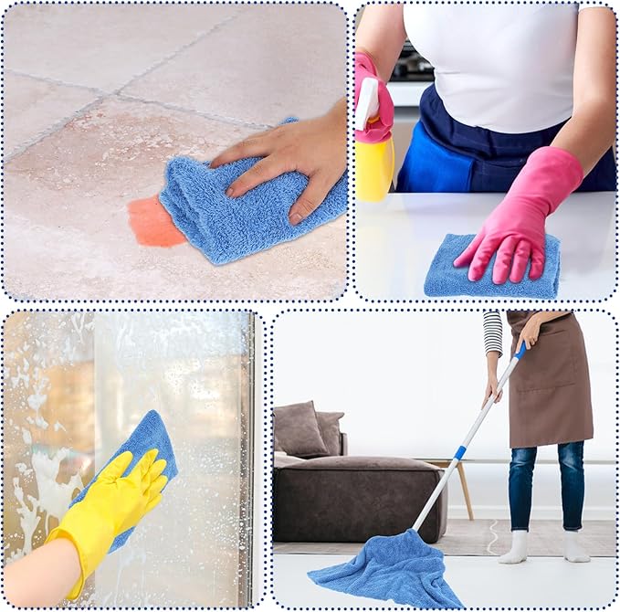5 PCS Extra Large Microfiber Cleaning Cloth 30"x20", Washable Reusable Floor