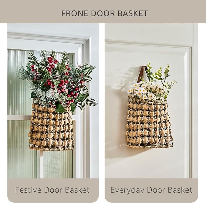 Wall Hanging Pocket Basket Portable Storage Basket Decorative Boho Mounted