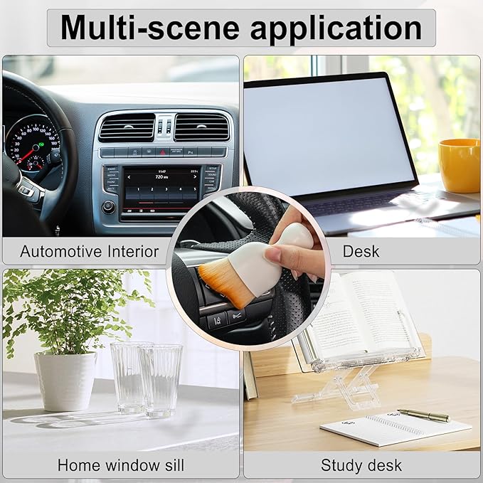 GaRhomxy Car Detailing Brushes, Car Interior Dust Sweeping Soft Brush, Soft