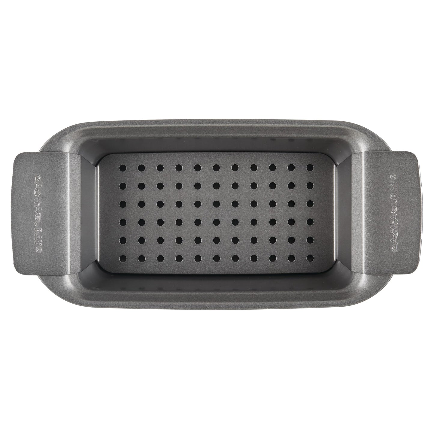 Rachael Ray Bakeware Meatloaf/Nonstick Baking Loaf Pan with Insert, 9 Inch x 5 Inch, Gray