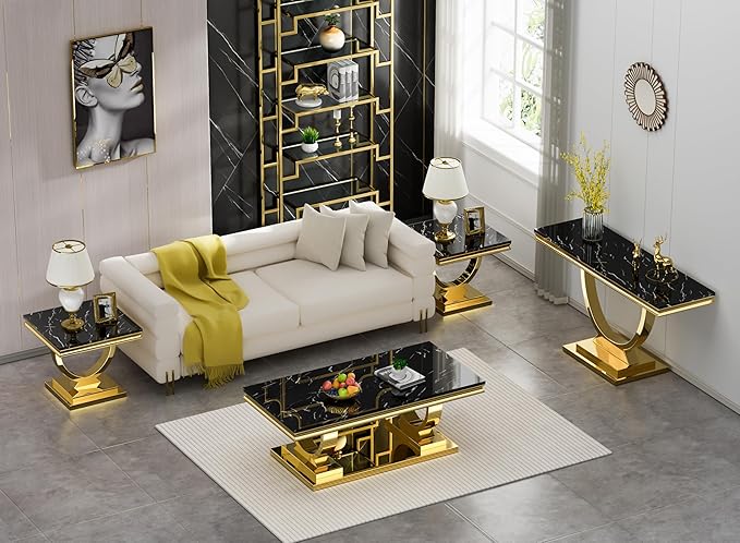 Henf 47" Marble Coffee Table