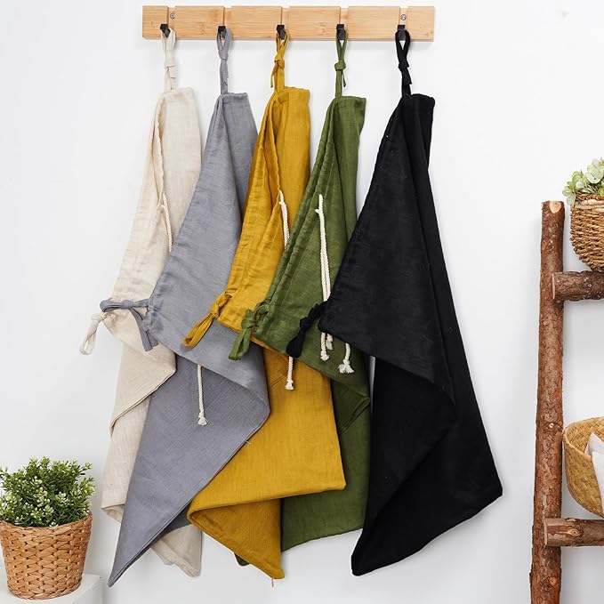 Linen Hanging Laundry Bag, Over The Door Laundry Hamper
