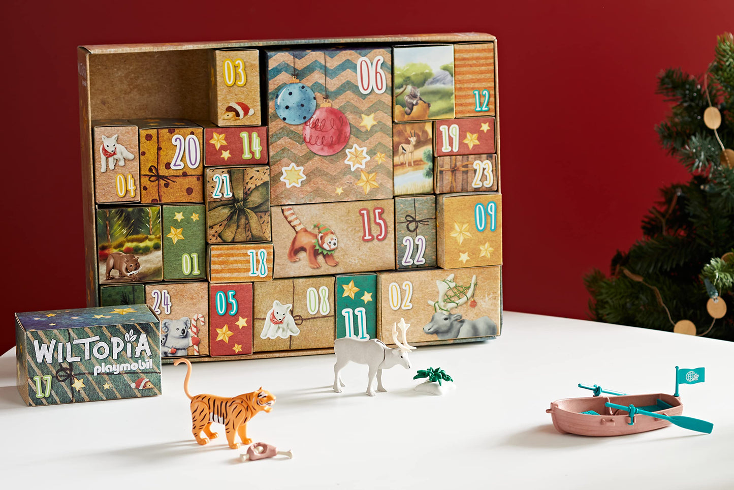 Playmobil Wiltopia 71006 DIY Advent Calendar - Animal Trip Around the World, Includes 23 Animal Toys from Around the World, Sustainable Toy for Children Ages 4+