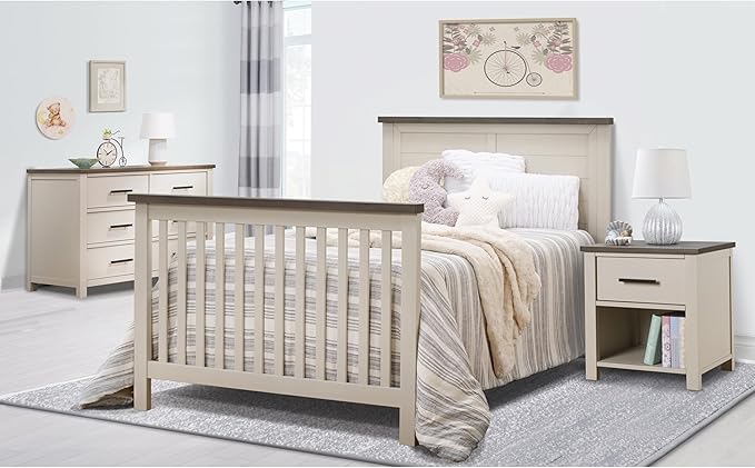 Sorelle Furniture Ashley Crib, Classic 4-in-1 Convertible Pannel Crib, Baby