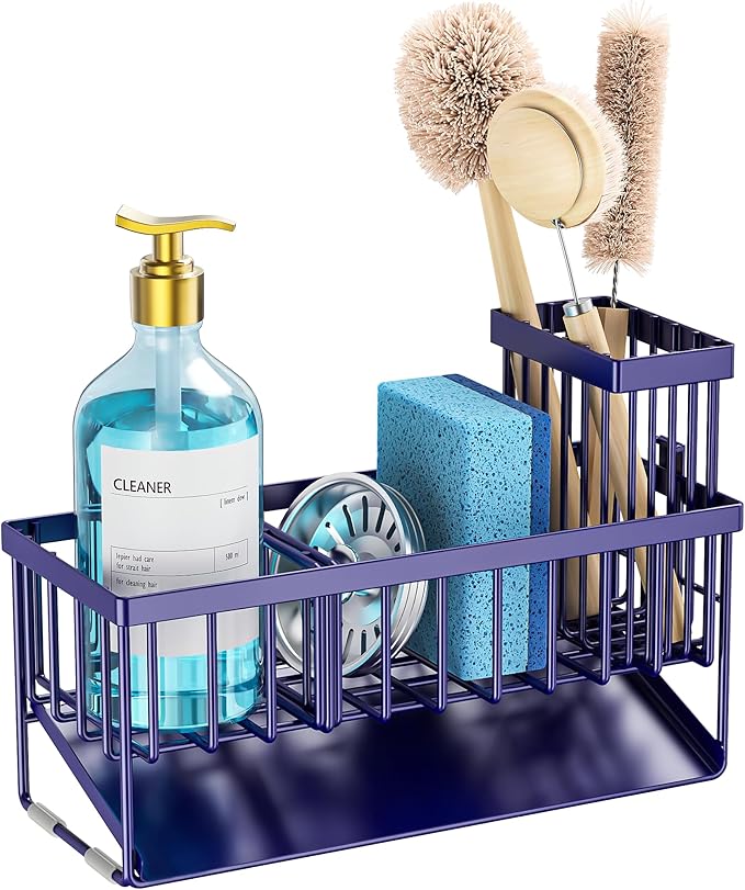 Cisily Navy Blue Sink Caddy Organzier