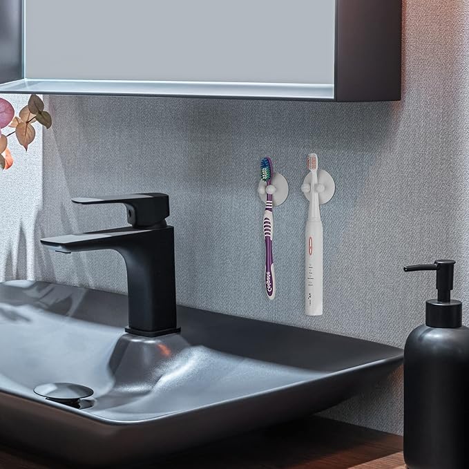 4 PCS Suction Cup Toothbrush Holder