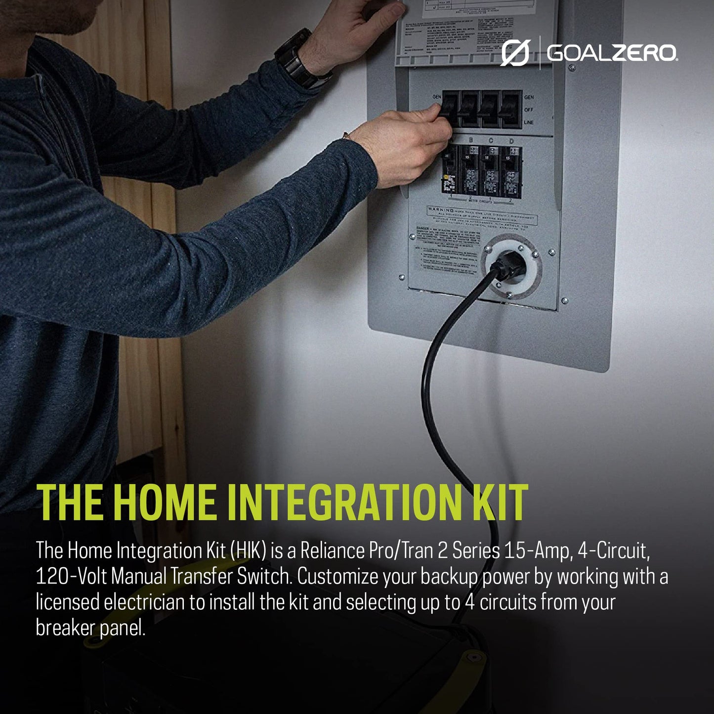 Goal Zero Yeti Home Integration Kit Transfer Switch, Powers up to 4 Circuits