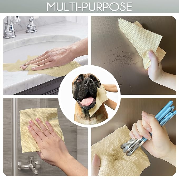 Bamboo Rayon Disposable Face Towel Biodegradable Large Dry Face Wipes 240 Count
