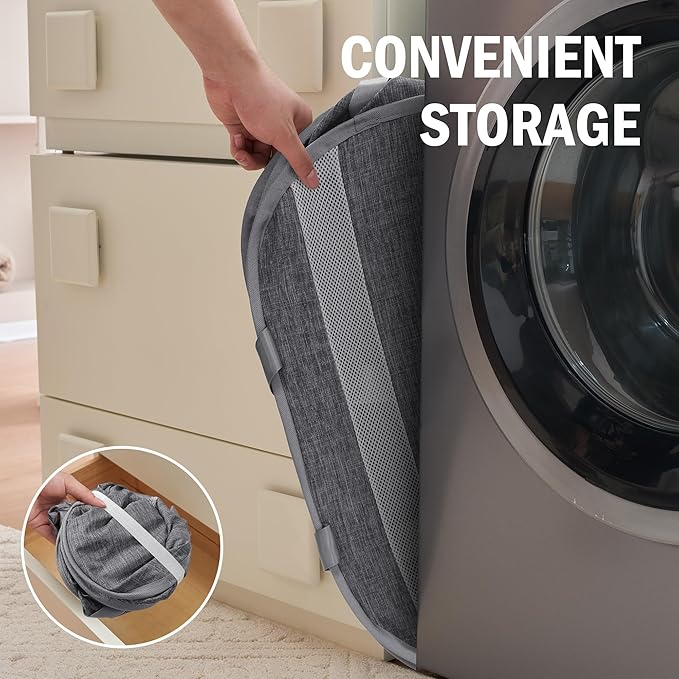 Collapsible Laundry Baskets, Foldable Tear Proof Pop Up Hamper