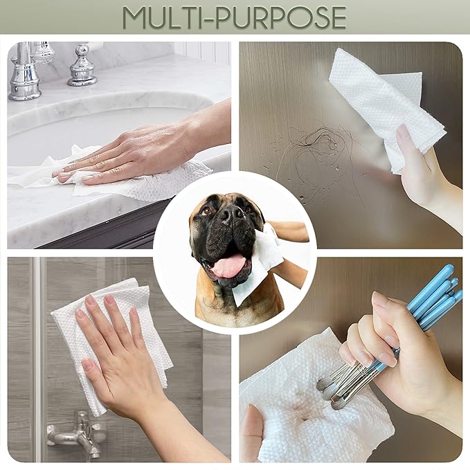 Christmas Style WOWOTEX Disposable Face Towel Biodegradable Large Dry Face