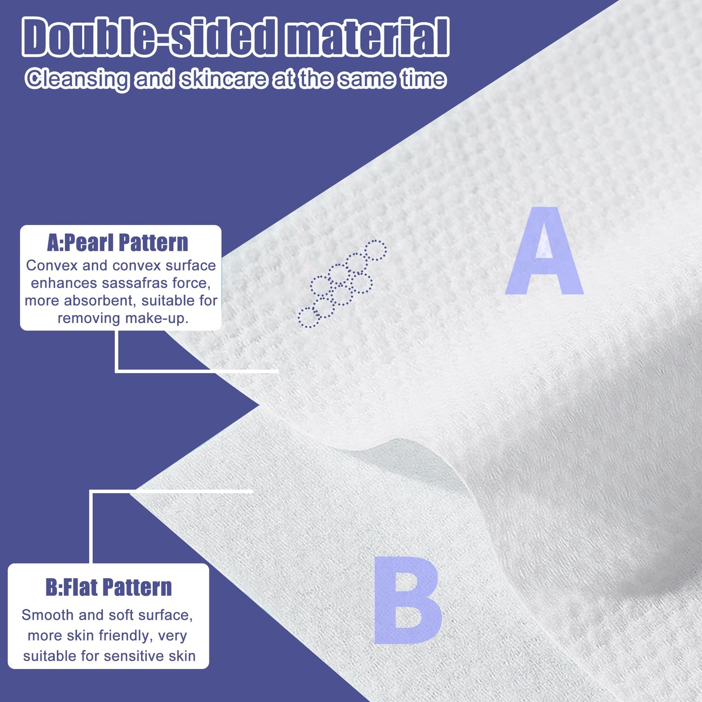 100 Count Ultra Thick Disposable face Facial Wash Cloth for Sensitive, Lint- free Facial Tissue, Makeup Remover