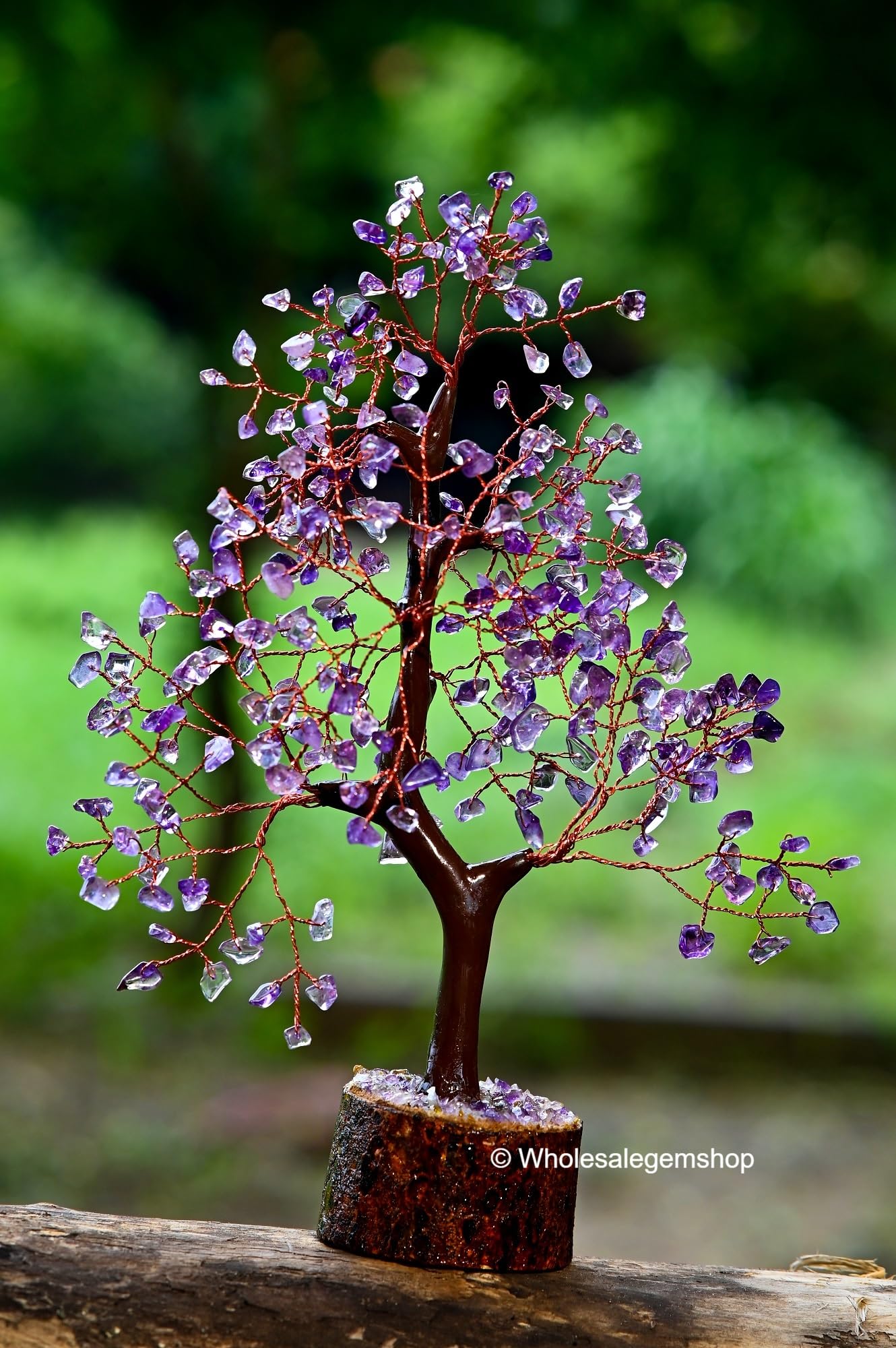 Amethyst Crystal Tree with Copper Wire – Handcrafted Gemstone Bonsai for Positive Energy, Healing & Elegant Home Decor