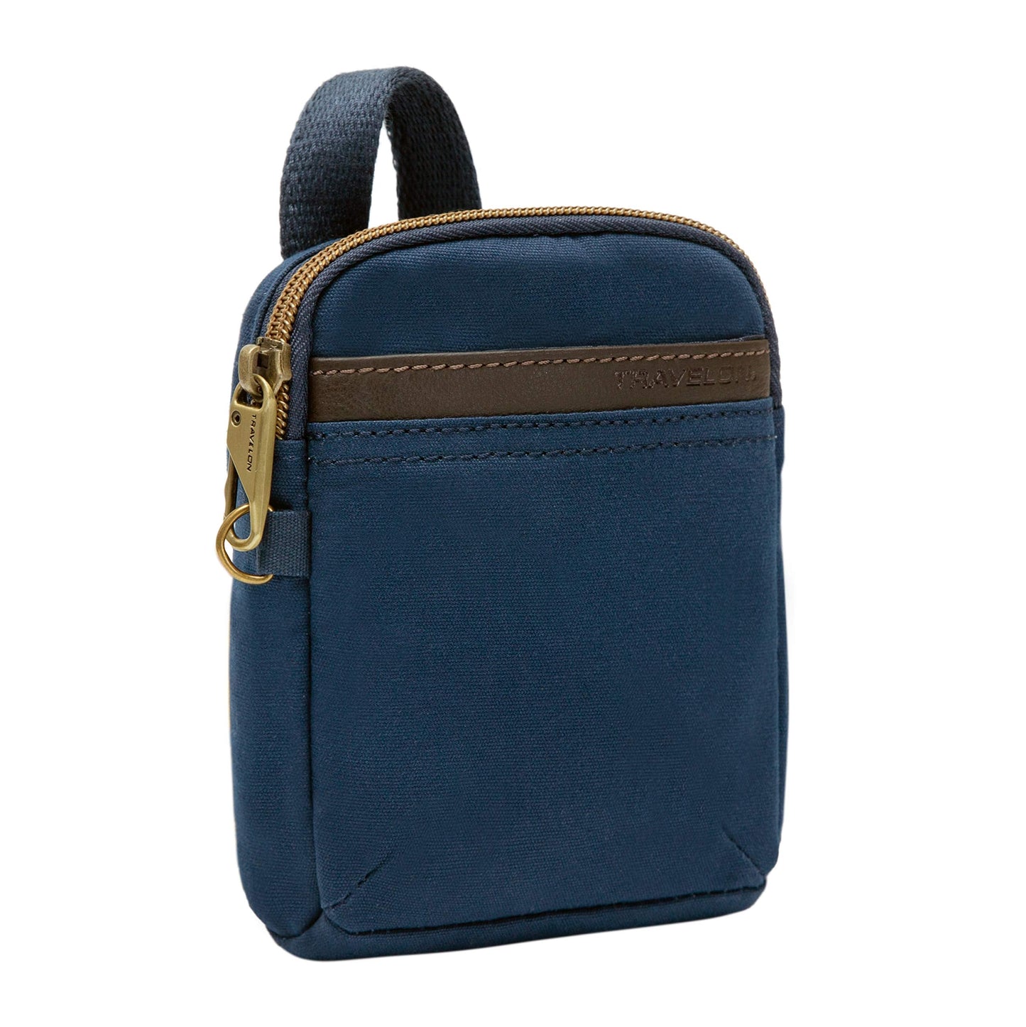 Travelon Unisex Adults Anti-theft Courier Mini Crossbody Cross Body Bag, Navy, 4.5 X 6.5 X 1.75 US