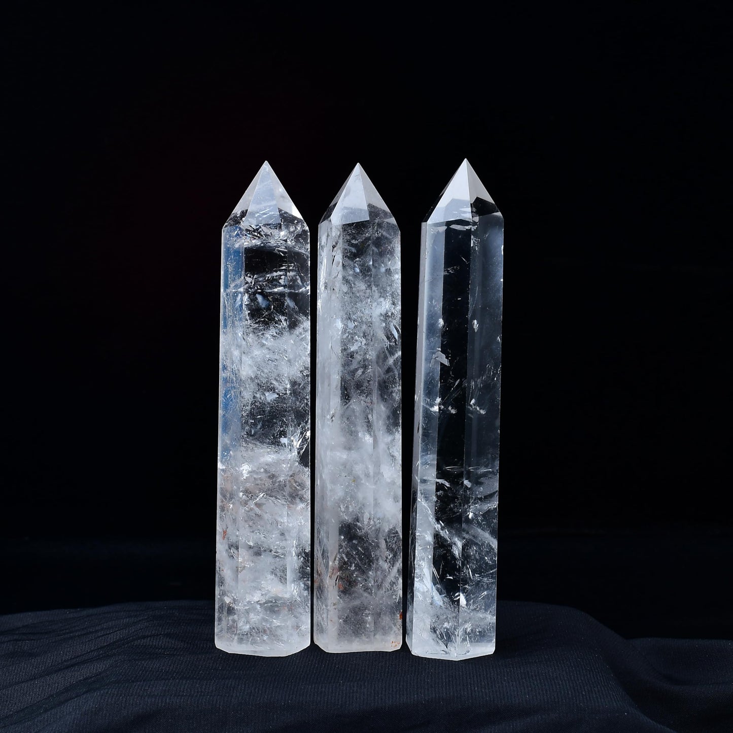 RUIJINGYUAN Clear Quartz Crystal Tower 6-6.3" - 6 Faceted Single Point Crystal Wand for Chakra, Reiki, Meditation & Energy Healing Home Decor Gift