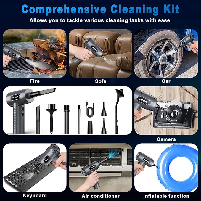 Compressed Air Duster-3 Gear Adjustable 100000RPM Electric Air Duster