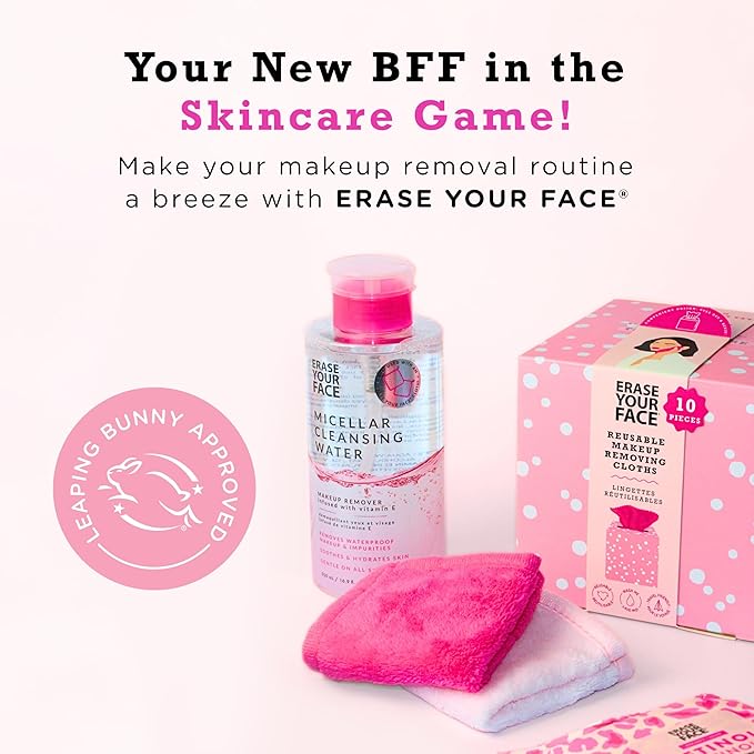 ERASE YOUR FACE Infusions Reusable Makeup Remover Cloths