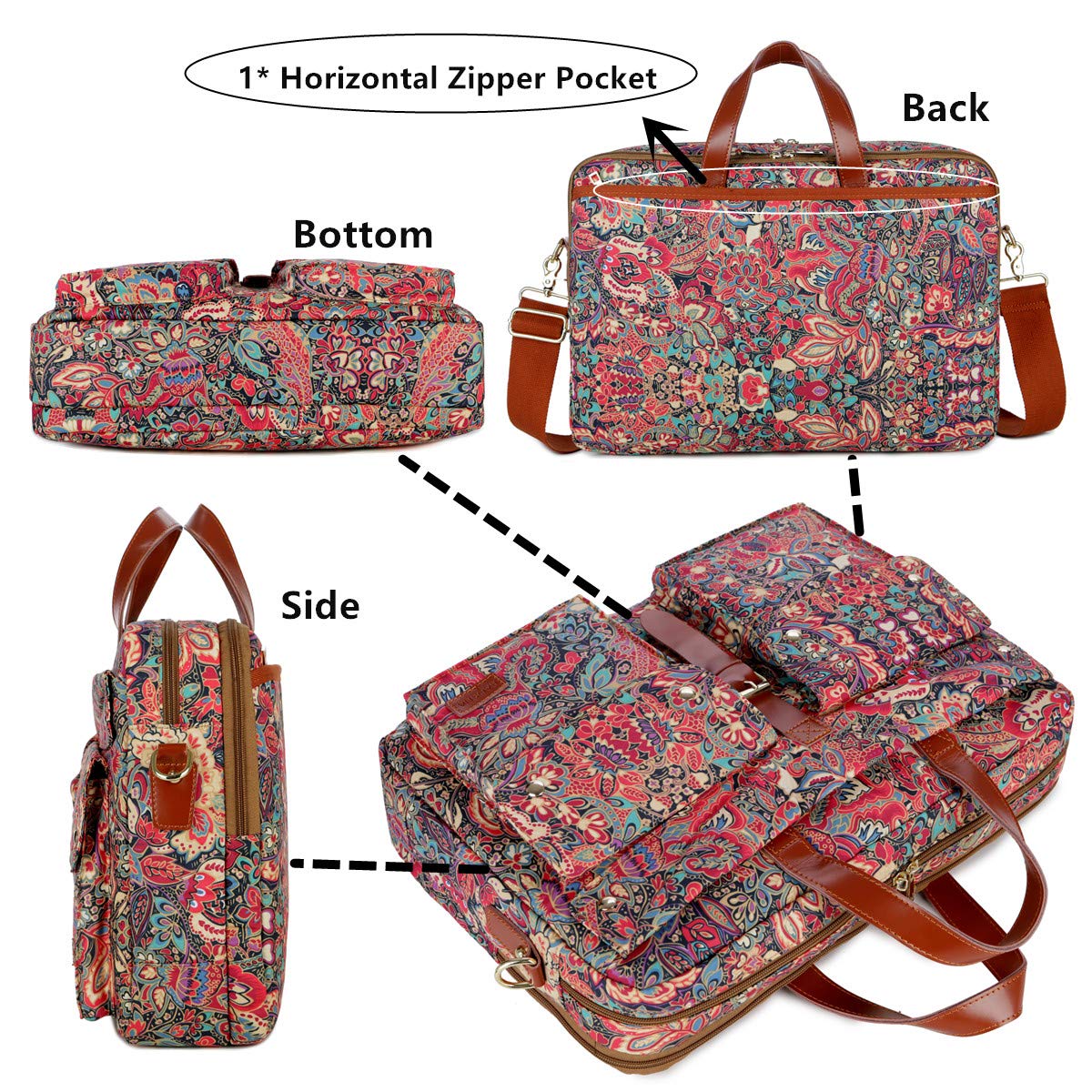 Baosha Multicoloured 17inch Laptop Computer Bag Messenger Bag Briefcase for Women BC-07, Hs, L, Classic