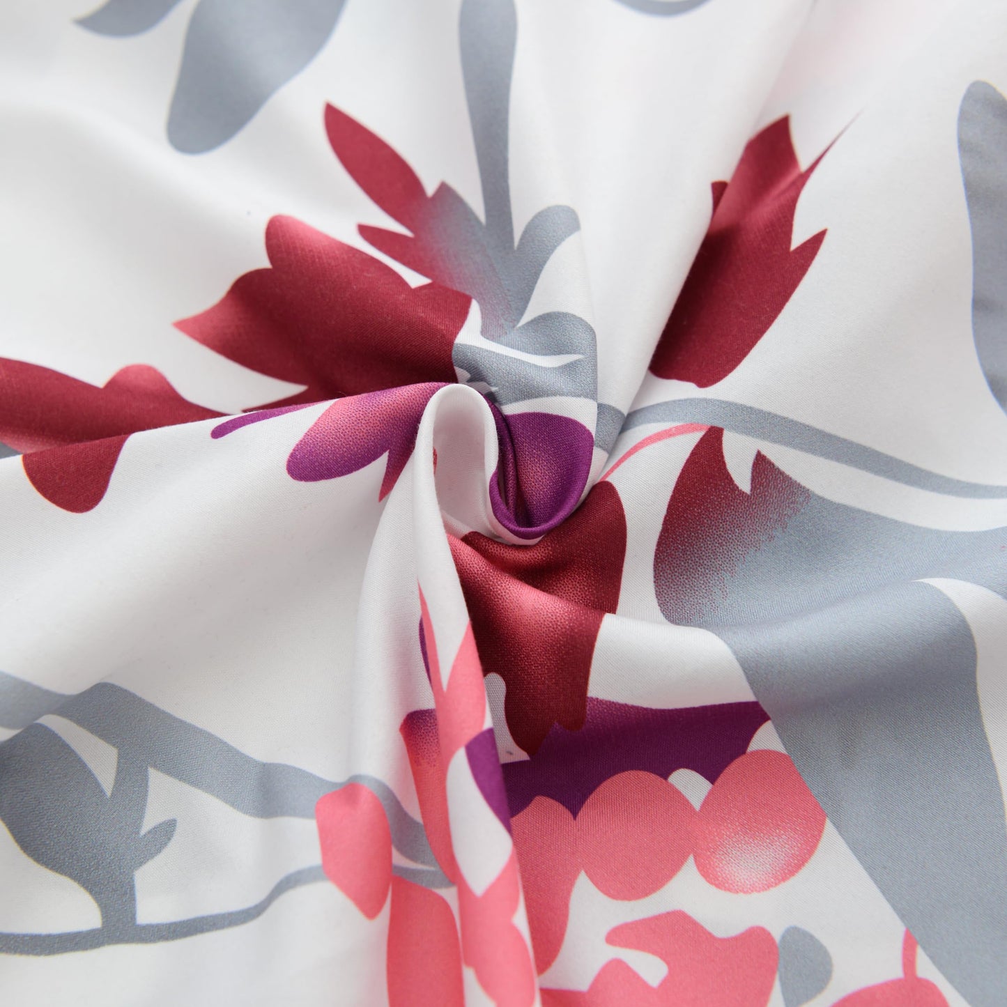 Spirit Linen home 6-Piece Twin Size Bed Sheet Set - Deep Pocket, Floral Print Pattern, Soft and Breathable Bed Sheets, Microfiber Material, Includes 1 Fitted, 1 Flat, 4 Pillowcases - Grey/Pink Floral