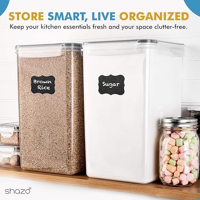 Shazo 2 PC Extra Large Bulk Food Storage Containers