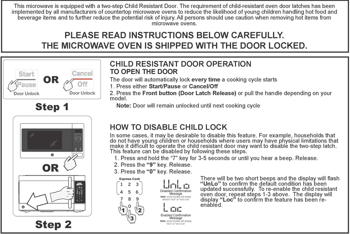 GE GCST07N1WSS Microwave Oven, 700-watt 6 Auto Cooking Settings, Child-Lock Technology, Kitchen Essentials for The Countertop, Dorm Room or Apartment, 0.7 Cu. Ft, Stainless Steel