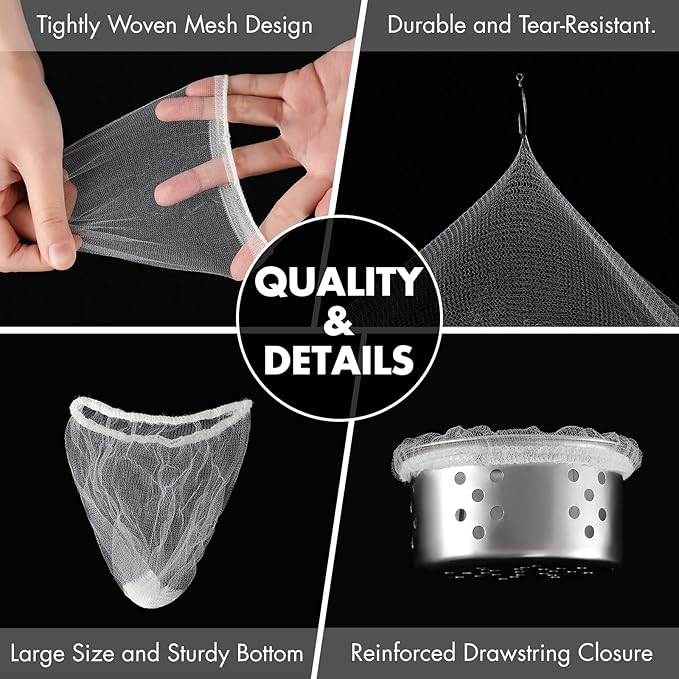 400 Pack Kitchen Sink Strainer Mesh Bag, Anti-Clogging Disposable Sink Drain