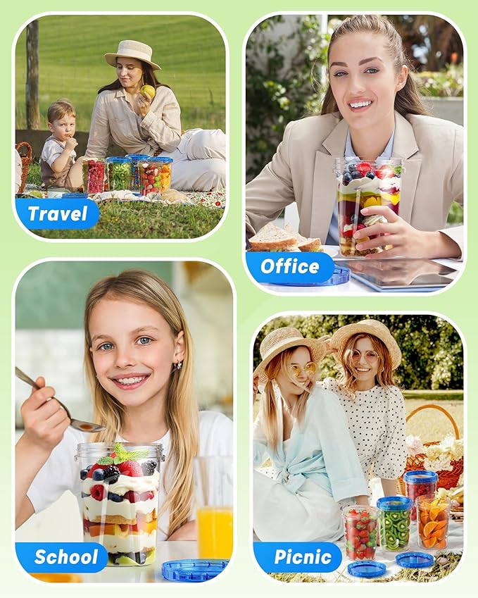 6 Pack-34oz Freezer Storage Containers, Plastic Food Storage Containers