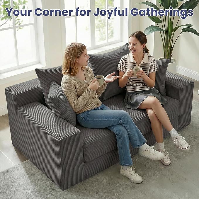 3-in-1 Convertible Sofa Bed, Boneless Loveseat Sleeper & Folding Couch Bed