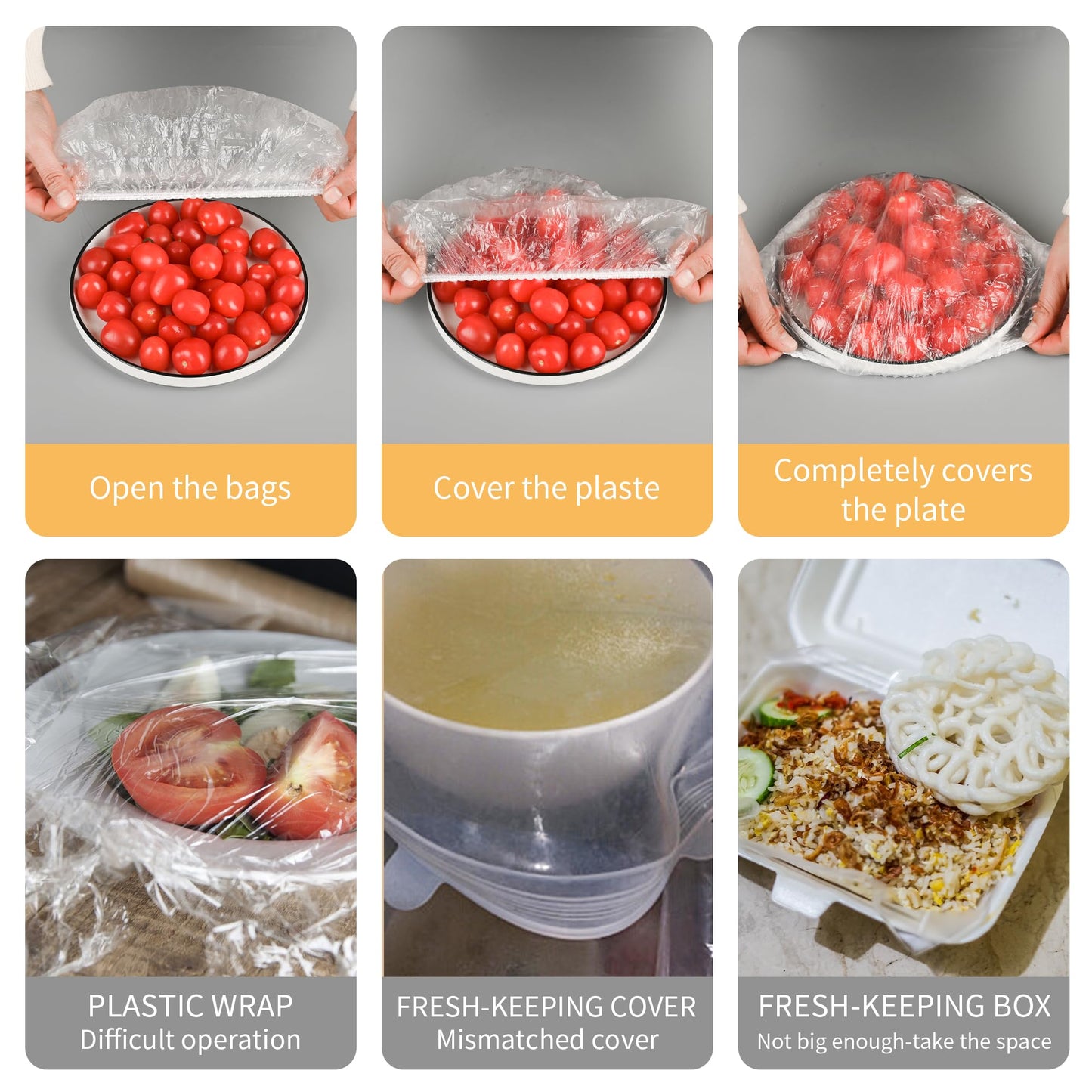 200 Bowl Covers Shower Caps for Sourdough Bread Proofing Large Elastic Reusable Plastic Wrap for Food Storage Baking Rising Meal-Prep Fermentation BPA-Free Keep Food Fresh
