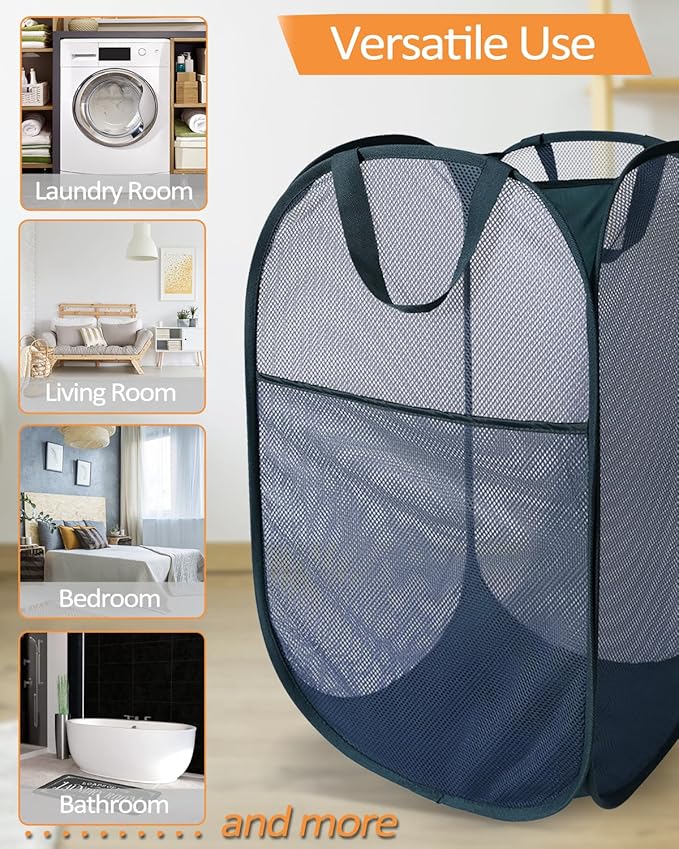 2 Pack Durable Collapsible Laundry Baskets