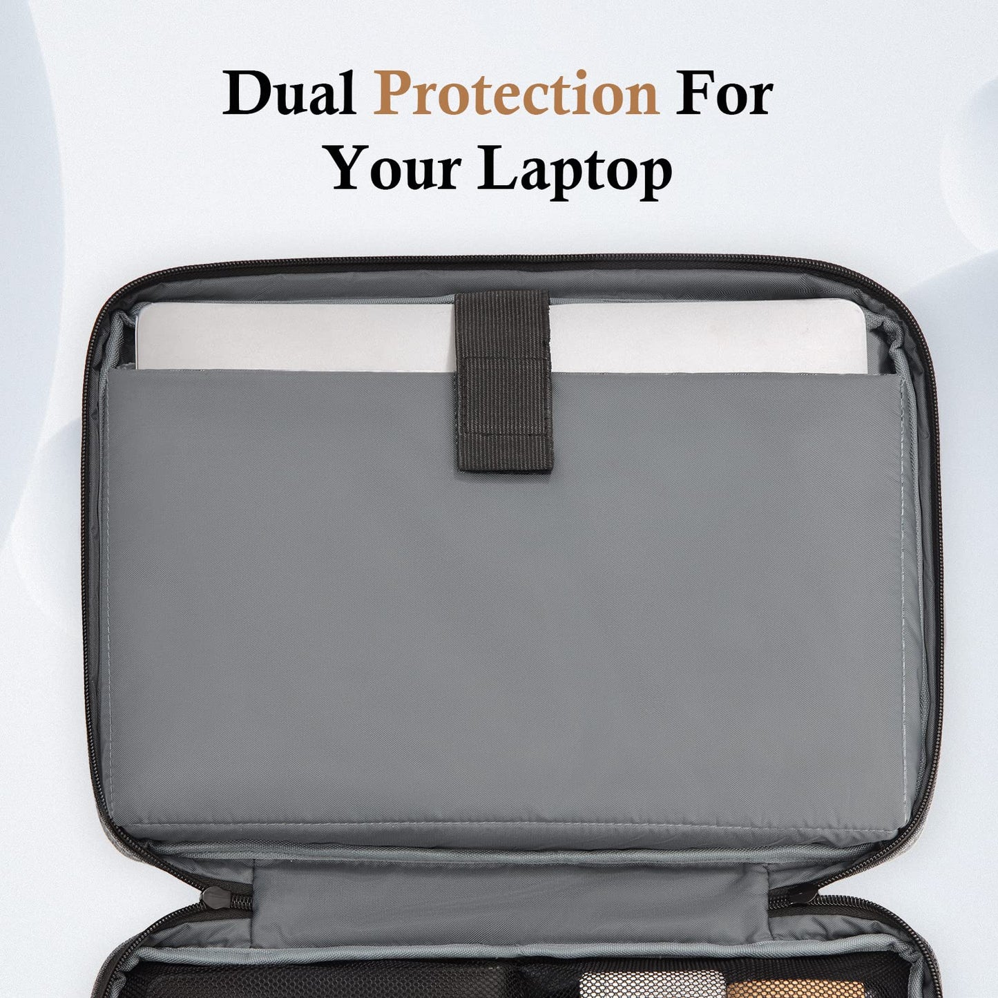 Bagasin Laptop Sleeve Case, 15 15.6 16 inch TSA Laptop Sleeve Water Resistant with 4-layer Protection, Computer Carrying Bag Compatible with MacBook, HP, Dell, Lenovo, Asus Notebook