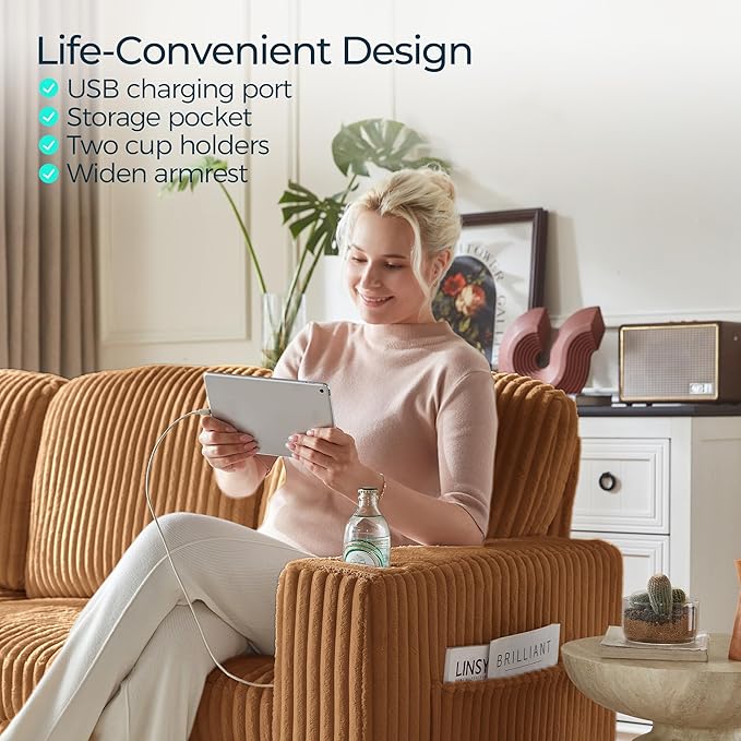 LINSY HOME Sectional Sleeper Sofa