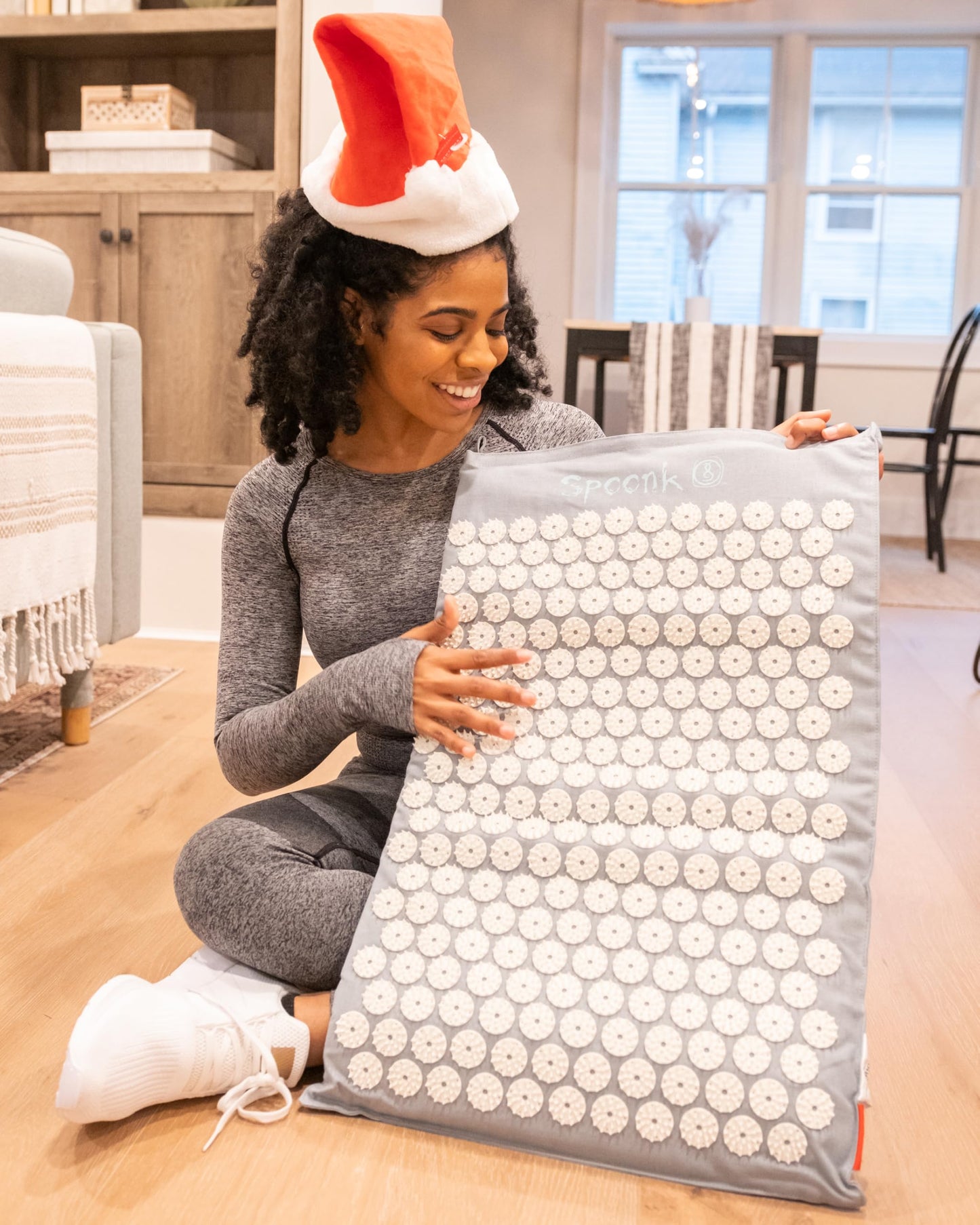 Spoonk Acupressure Eco Mat, Includes Sling Bag - Back & Neck Massager - Stress & Muscle Relief - Sleep Aid - Made With strong canvas GOTS certified Organic hemp and cotton bland fabric, sturdy quality, filled with US or AU made foam free from fire retarda