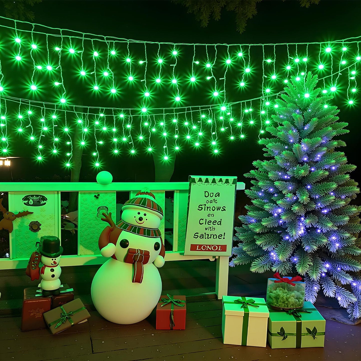 400 LED Icicle Christmas Lights Outdoor - 33FT Icicle Lights for Outside 8 Modes with 75 Drops, Plug in Waterproof Connectable Fairy String Lights for Indoor Holiday Party Christmas Decoration,Green