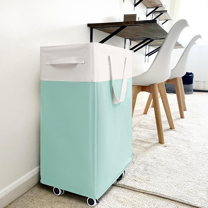 Goodpick Laundry Basket with Wheels, 75L Laundry Hamper with Wheels, Large