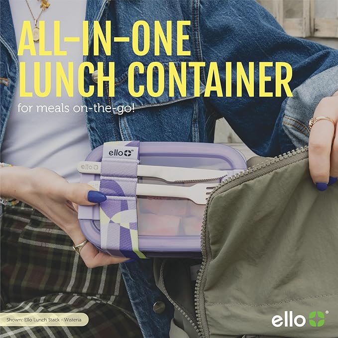 Ello 2-Pack Lunch Stack Plastic Food Storage Container Bento Box