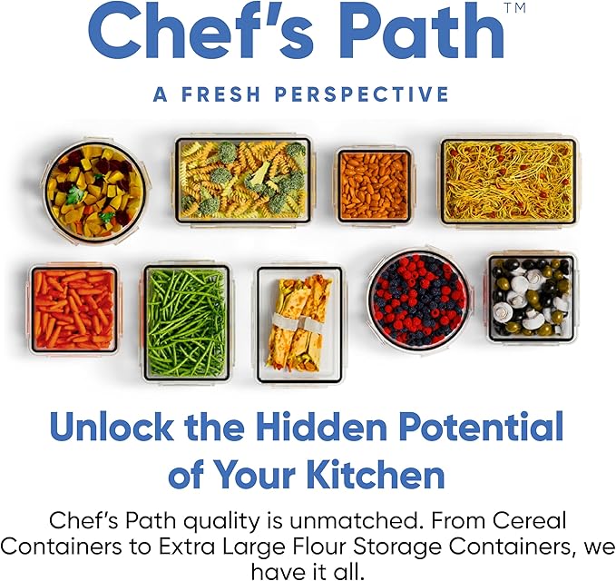 Chef's Path Airtight Food Storage Containers, & Measuring Cup Lid – Kitchen &