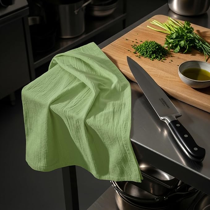 Utopia Kitchen Sage Green Flour Sack Towels 100% Cotton Tea Towels