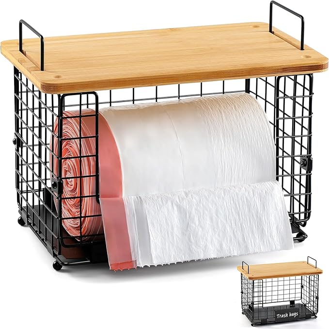 1 Pack Stackable Storage Trash Bag Baskets