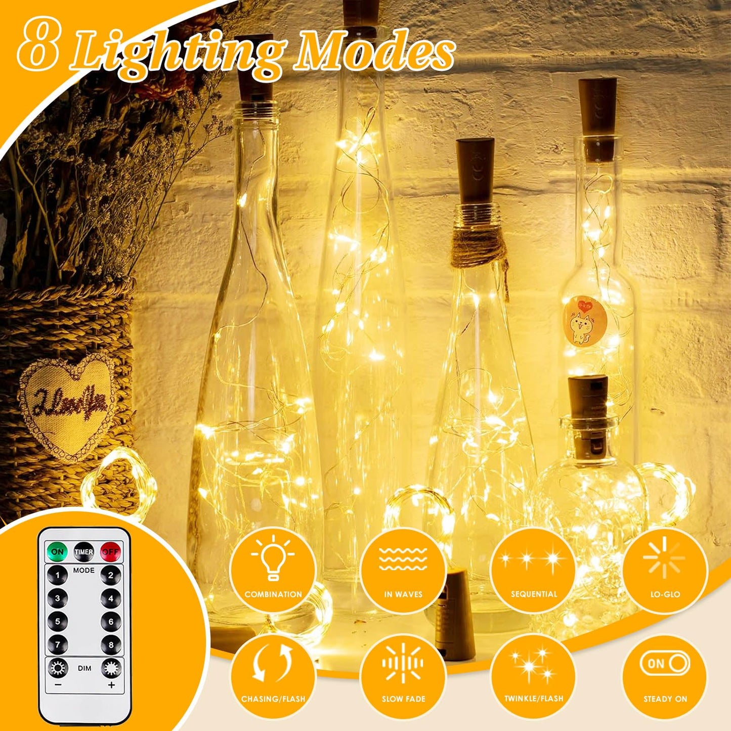 4Pack 80FT 240LED Christmas Fairy Lights Battery Operated with Remote & Timer | 8 Modes Twinkle String Lights Battery Powered Indoor Outdoor Waterproof for Bedroom Wedding Christmas Décor