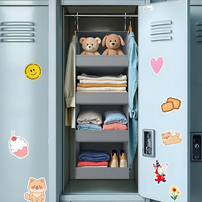 GRANNY SAYS 4-Shelf Hanging Organizer, Closet Hanging Shelves, Closet Hanging