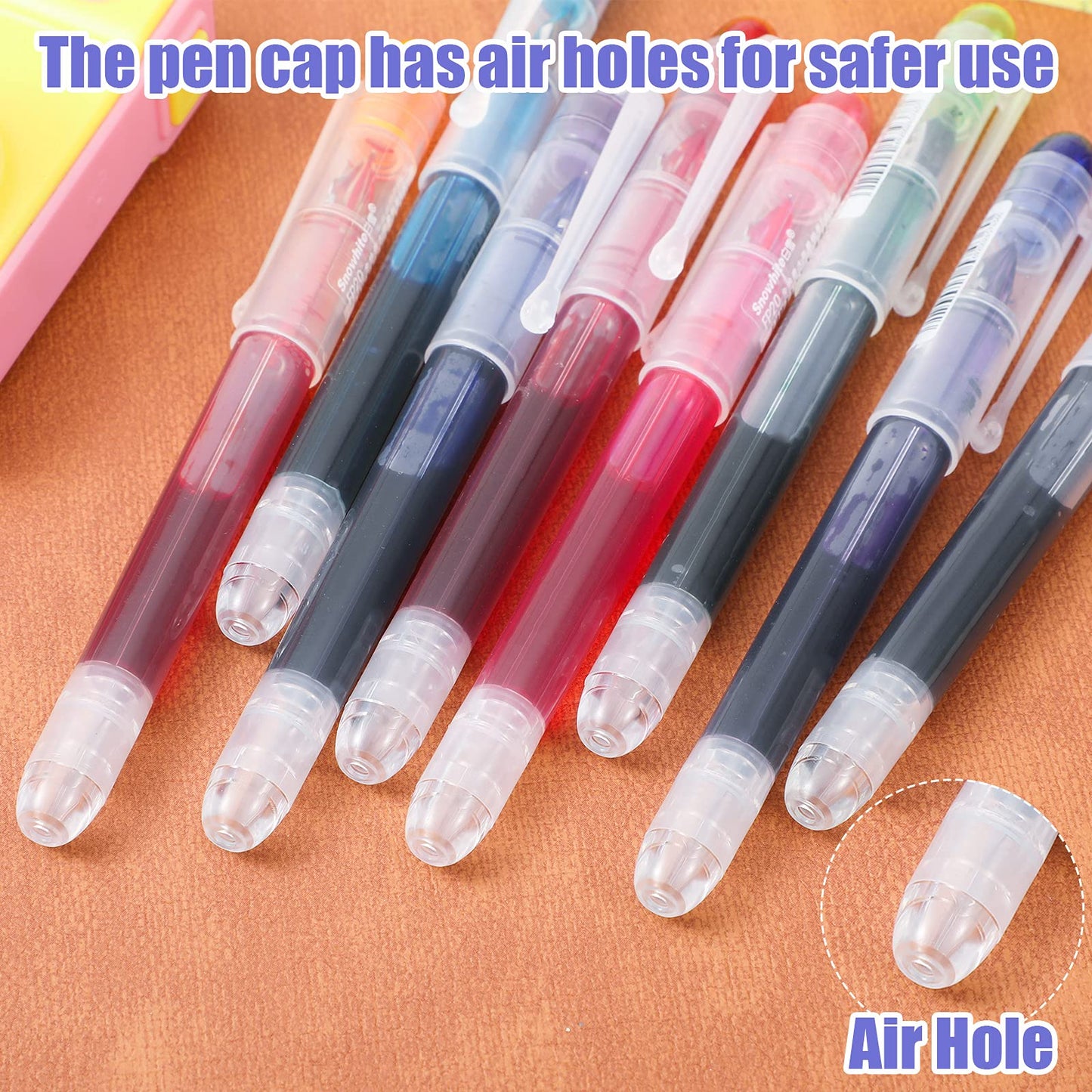 12 Pieces Disposable Fountain Pens, Quick-Drying Ink Pen, Smooth-Writing Multicolor Art Supplies for Sketching, Journaling, Calligraphy and Doodling (Mixed Colors)