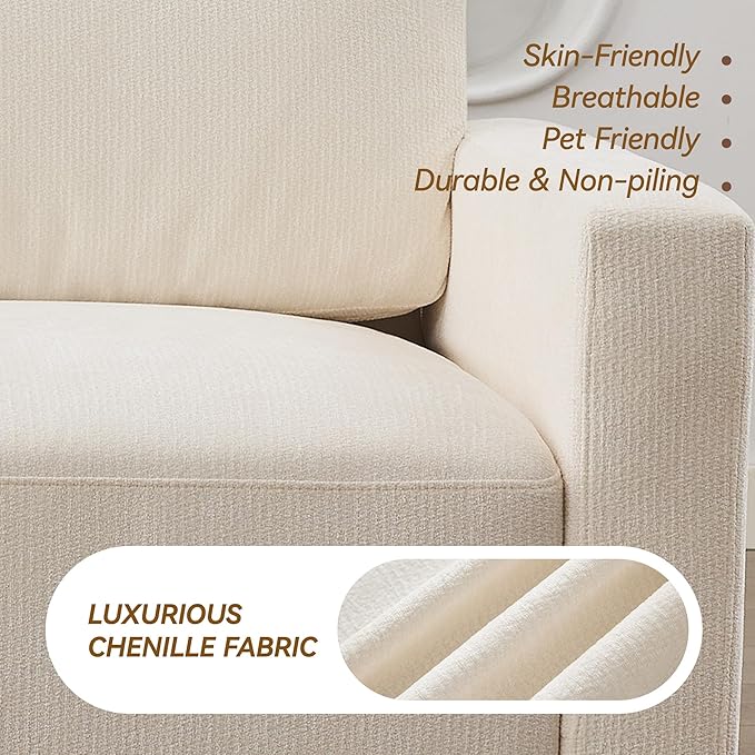 77.4" Modular Sectional Loveseat Sofa, Cloud Deep Seat Couch, Love Seat Sofas