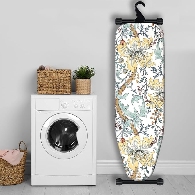 Standard Size Ironing Board Cover and Pad, Full Size Scorch Resistant Padding