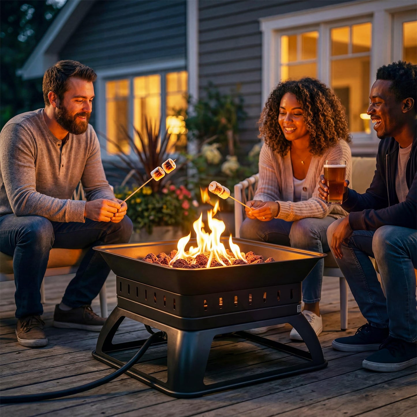 BALI OUTDOORS Propane Fire Pit Perfect for Camping Outdoor Fire Pit for Portable Firepits for Outside Outdoor Patio