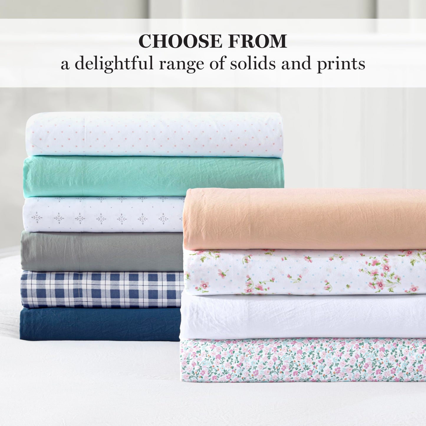 Martha Stewart Ultra Soft Brushed and Washed Microfiber 4 Piece Sheet Set, Easy Care, Comfy, Deep Pocket Bed Sheets, 1 Flat Sheet, 1 Fitted Sheet, 2 King Pillowcases, Cal King Size, Light Gray