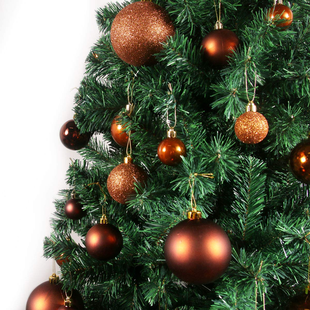 Bronze 4.0" Large Christmas Balls - Christmas Tree Decoration Ornaments Shatterproof Hanging Balls for Birthday Halloween Holiday Wedding Decorations Set of 4pcs