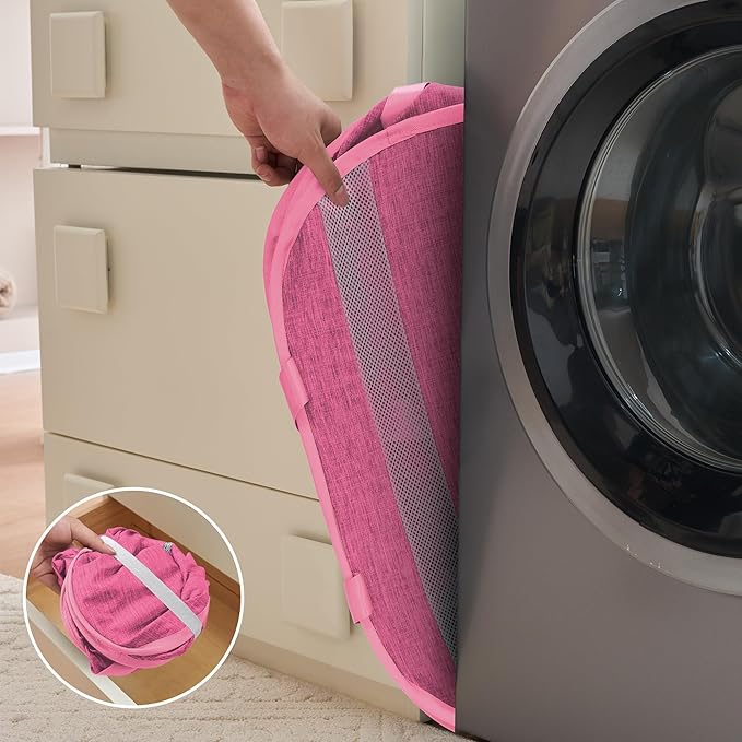 Collapsible Laundry Baskets, Foldable Tear Proof Pop Up Hamper