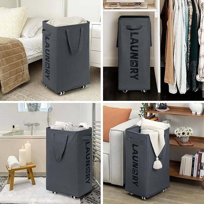 Goodpick Hamper with Wheels, Dirty Laundry Basket