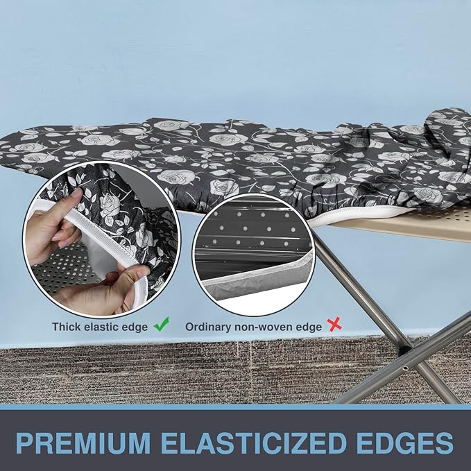 Ironing Board Cover and Pad, Standard Size 15x54, Thick Padding, Elastic Edge