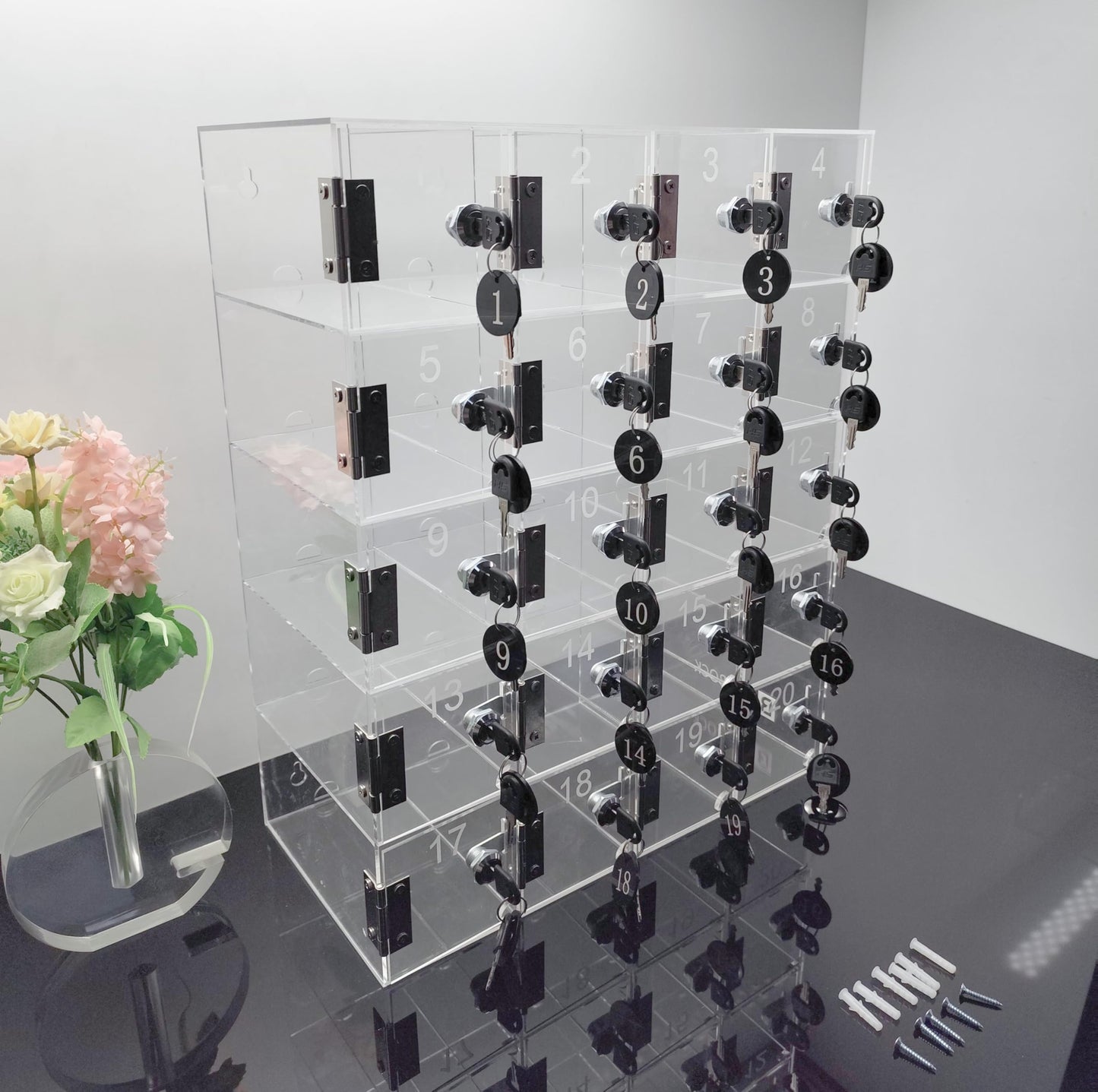 LAMBOCK Cell Phone Lock Box for Classrooms & Offices β 20-Box Charging Locker for Employees & Students, Portable Phone Jail Lockbox with Large 8x4x4 Boxes | Up to 100 Phones Capacity